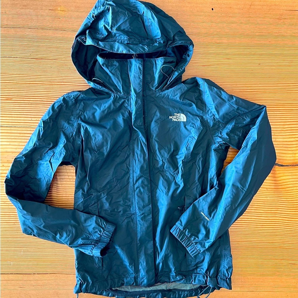 The North Face Black Hooded Rain Jacket